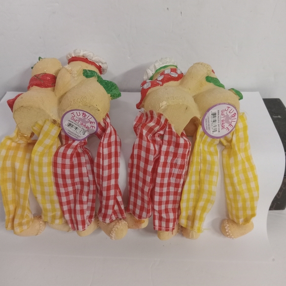 Mr & Mrs Gingerbread Maker Shelf-Sitters Dressed Resin Figurines Decir - Picture 8 of 8